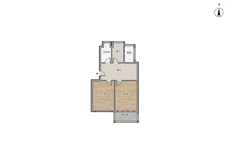 望江楼小区 2室1厅1卫 65m&sup2;