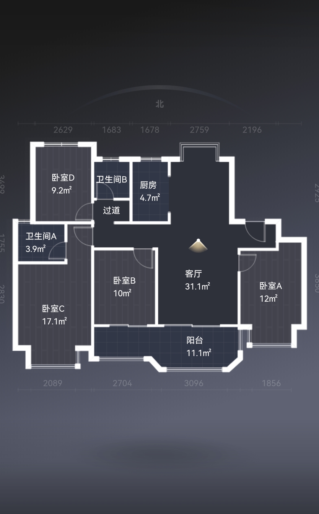 佳期漫 3室1厅1卫 122.00m&sup2;