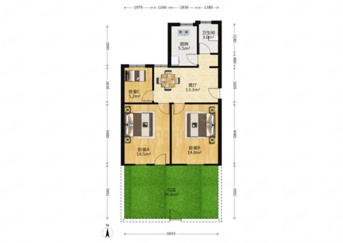 易家桥新村 3室1厅1卫 70.00m&sup2;