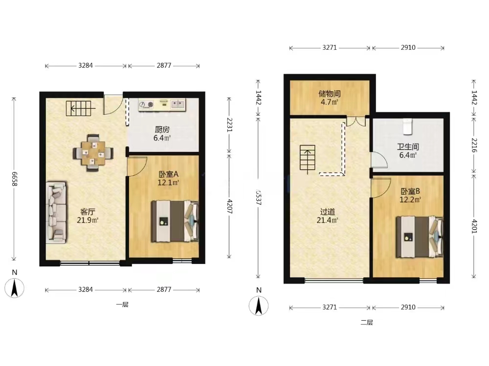 绿洲国际商务公馆C 1室1厅1卫 65.05m&sup2;