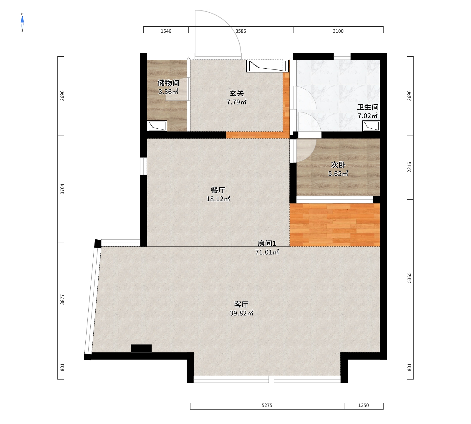 碧桂园云峯中心 1室1厅1卫 105m&sup2;
