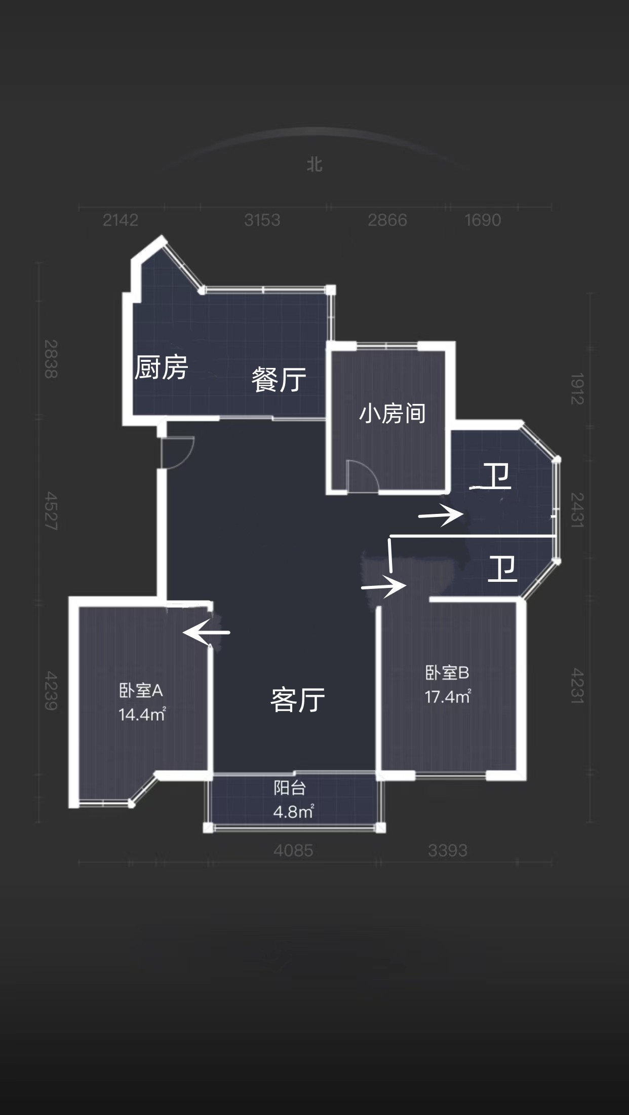 兆丰嘉园 3室2厅2卫 139m&sup2;