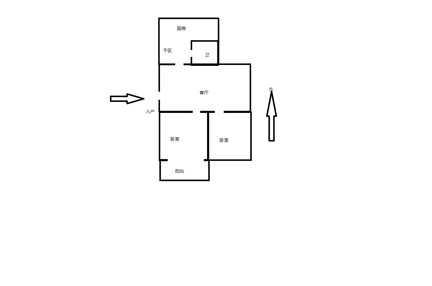 城港新村 3室1厅1卫 66.76m&sup2;