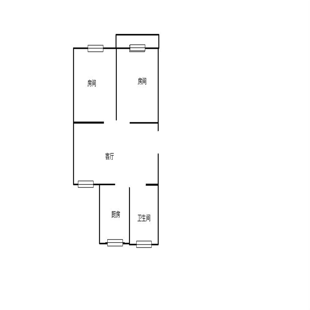 富民新村西区 2室1厅1卫 80.00m&sup2;