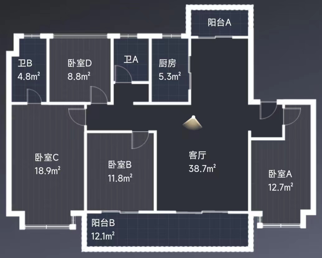 时光漫城 4室2厅2卫 139m&sup2;