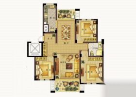 中港城 3室2厅1卫 106m&sup2;