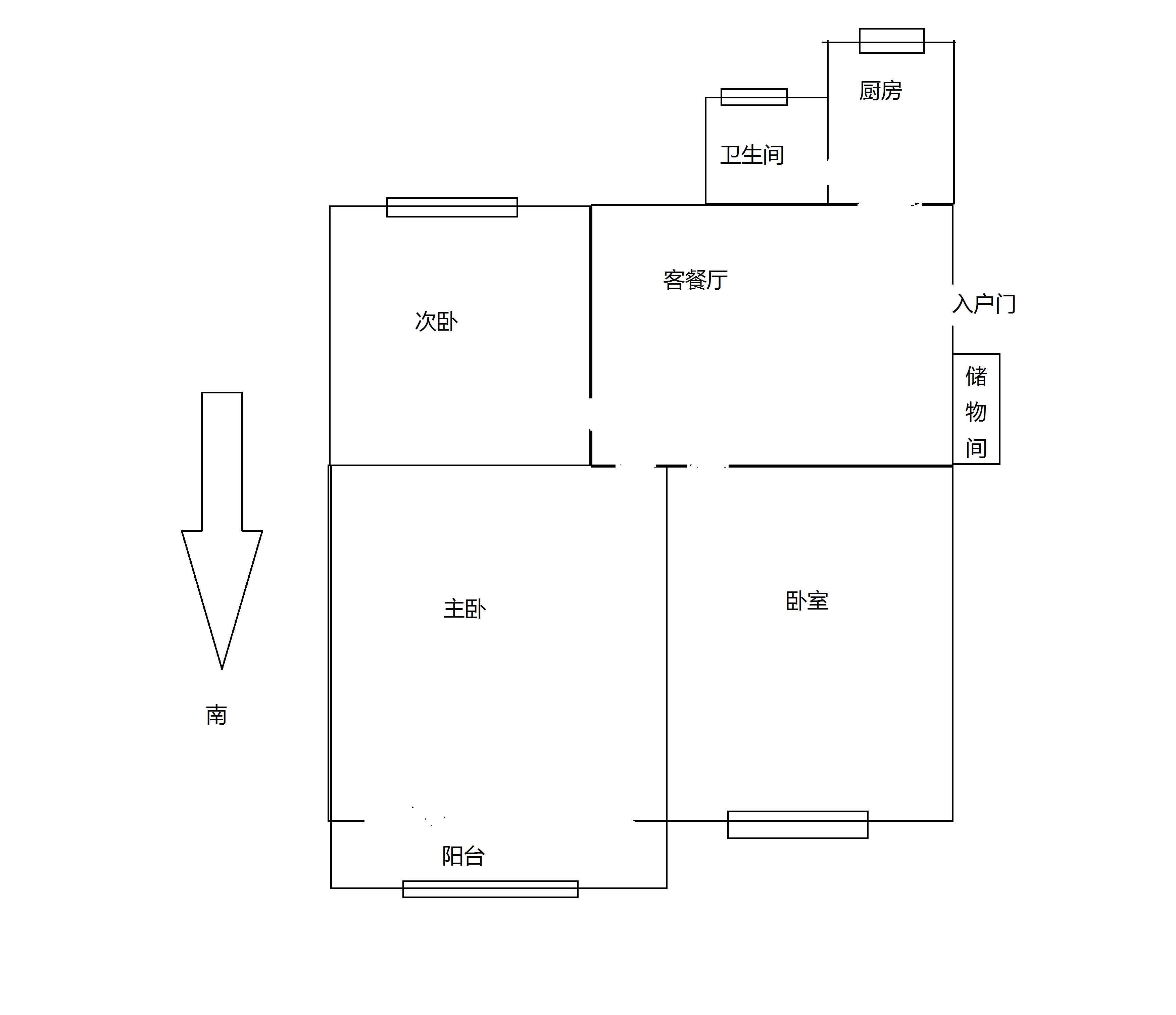 北濠桥新村 3室2厅1卫 73.74m&sup2;