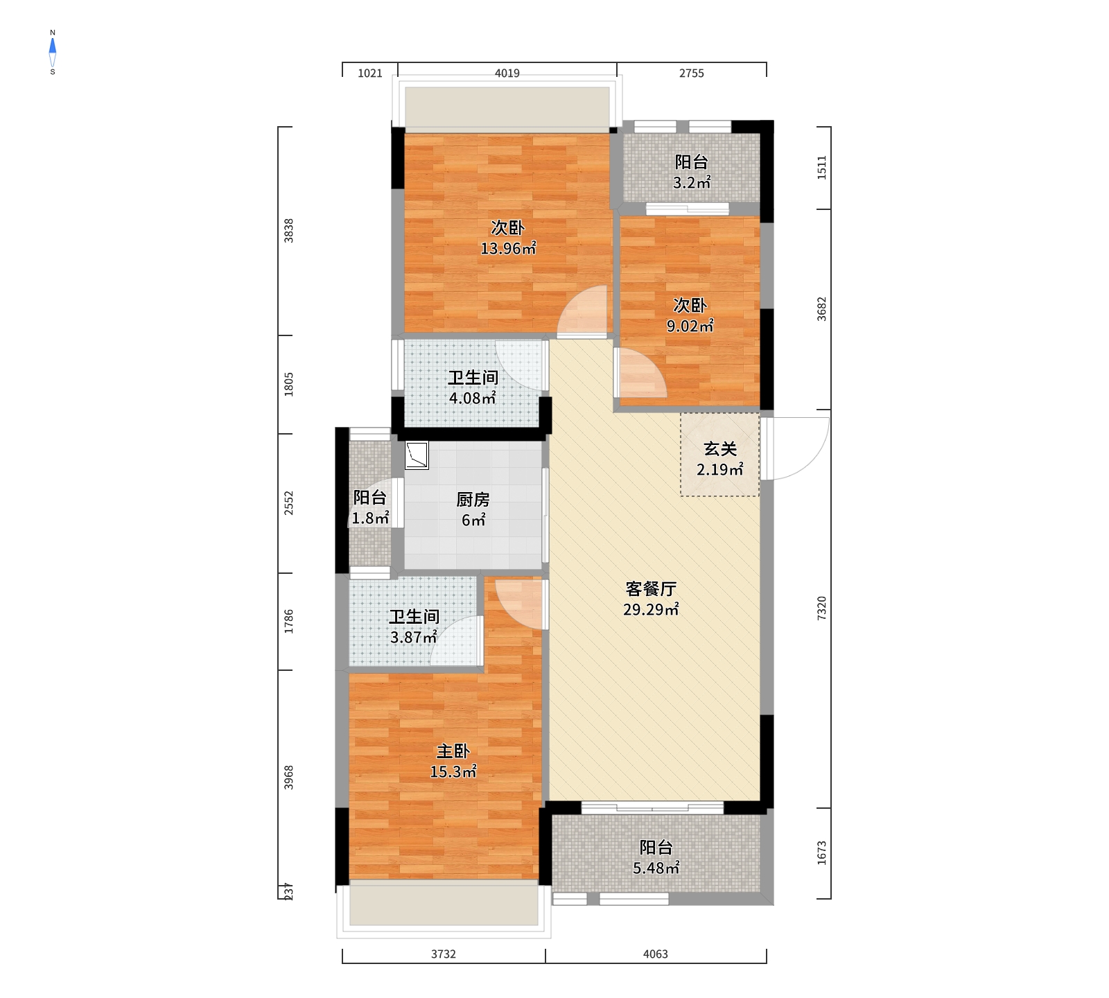 悦达悦海名邸 3室2厅2卫 113m&sup2;