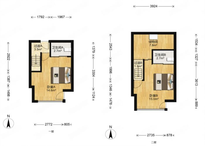 天空之城 3室2厅1卫 38m²