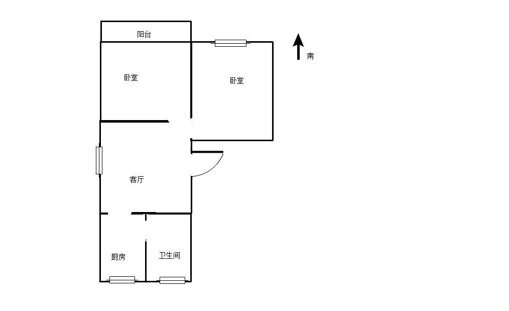 南园路19号大院 2室1厅1卫 62.62m&sup2;