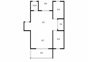 滨河东城 3室2厅卫 129m&sup2;