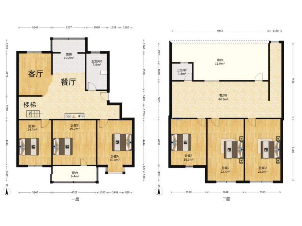 明珠花园（南通经济技术开发区） 5室3厅3卫 225.5m&sup2;