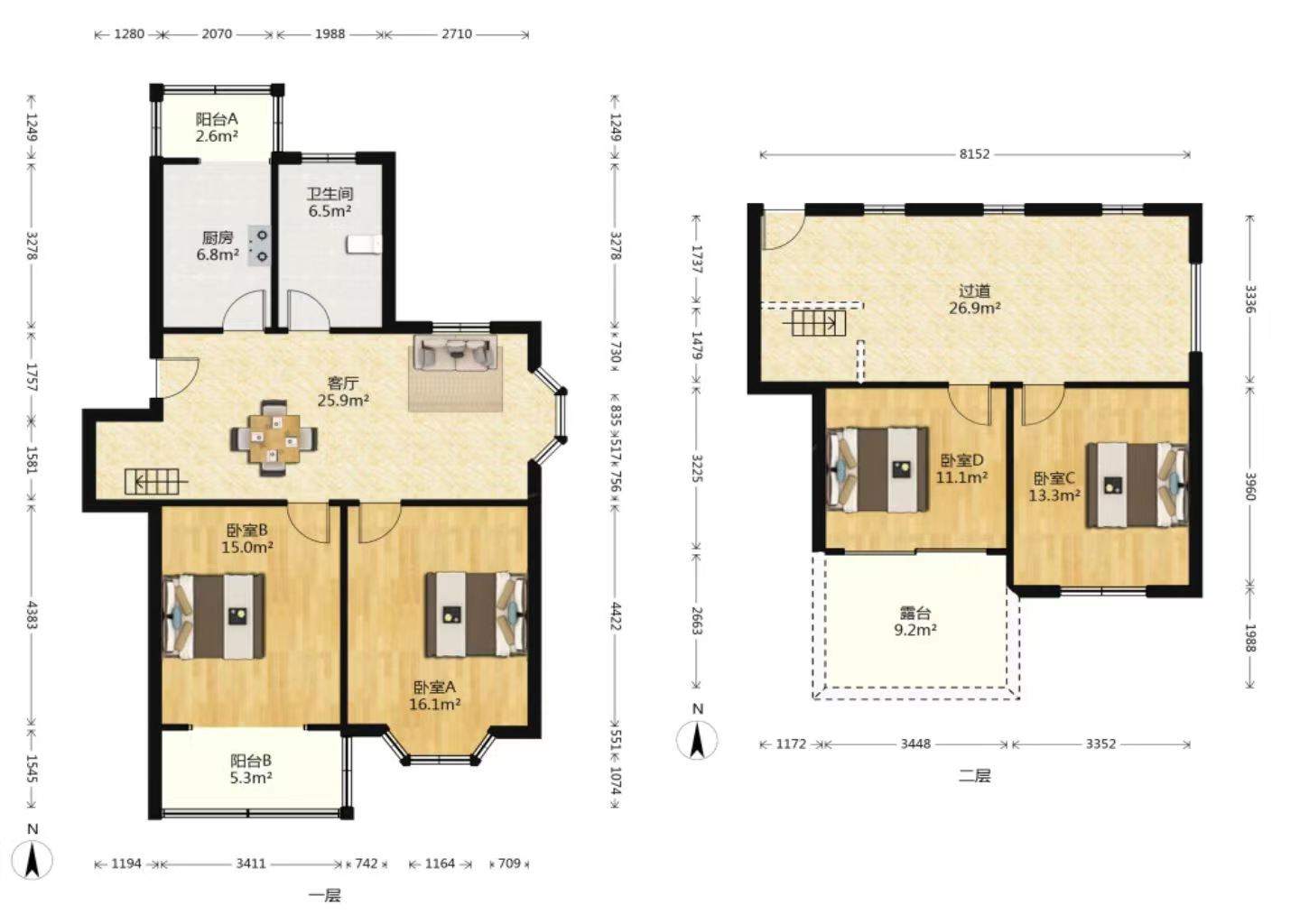 外滩小区 5室2厅2卫 91m&sup2;