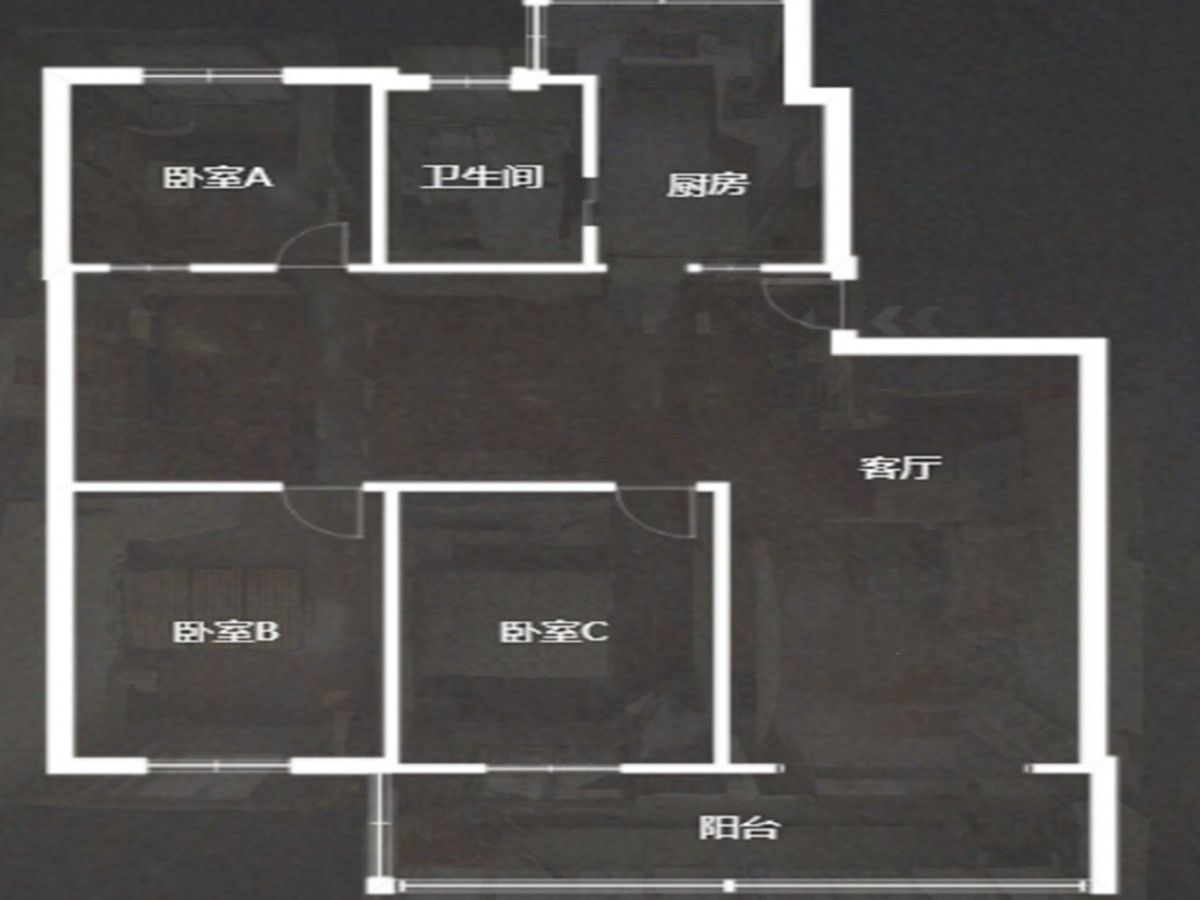 黎明花园 3室2厅1卫 130m&sup2;