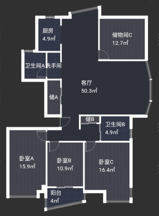 凤凰莱茵苑 4室2厅2卫 161m&sup2;