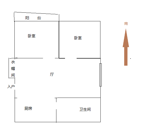 紫东花苑 2室1厅1卫 98m&sup2;