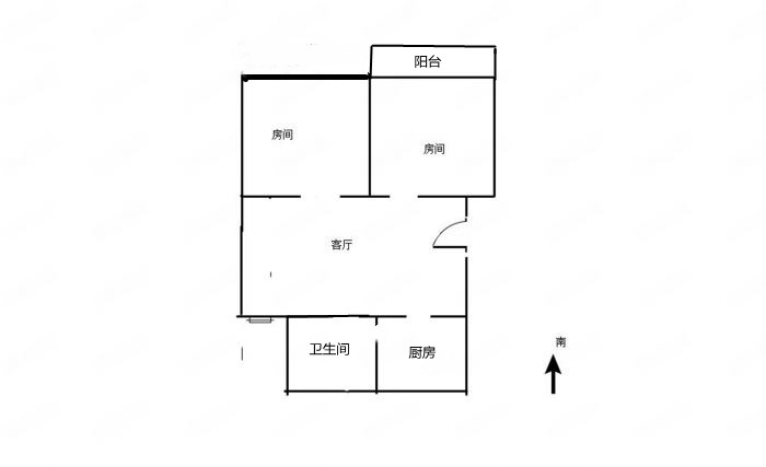 易家桥新村 2室1厅1卫 64.58m&sup2;