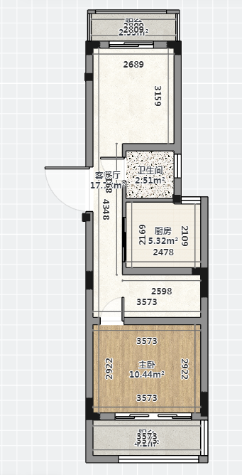 四季绿苑 2室2厅1卫 64m&sup2;