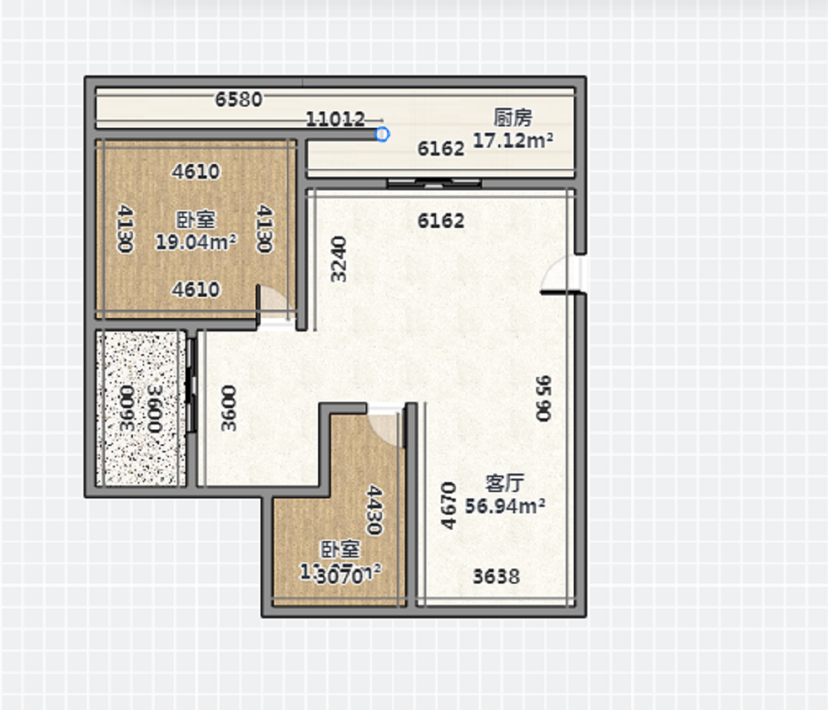 瑞景广场 2室2厅1卫 110.00m&sup2;
