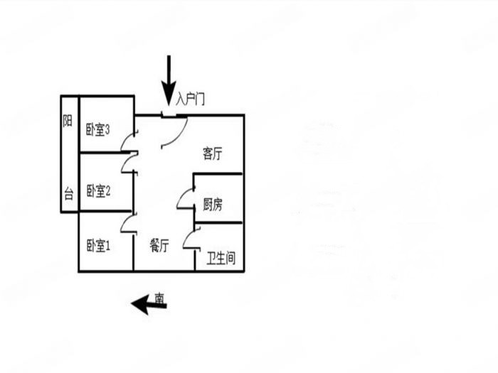 五山新苑 3室2厅1卫 122.7m&sup2;
