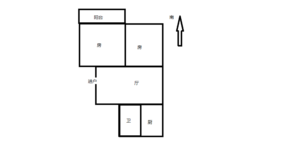 宝隆花园 2室1厅1卫 55m&sup2;