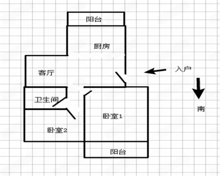 红星嘉苑 2室1厅1卫 87m&sup2;