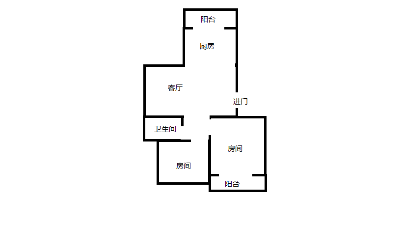 红星嘉苑 2室1厅1卫 86m&sup2;