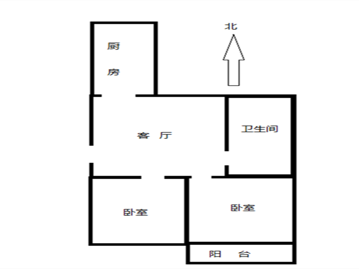 城港新村 2室1厅1卫 60m&sup2;