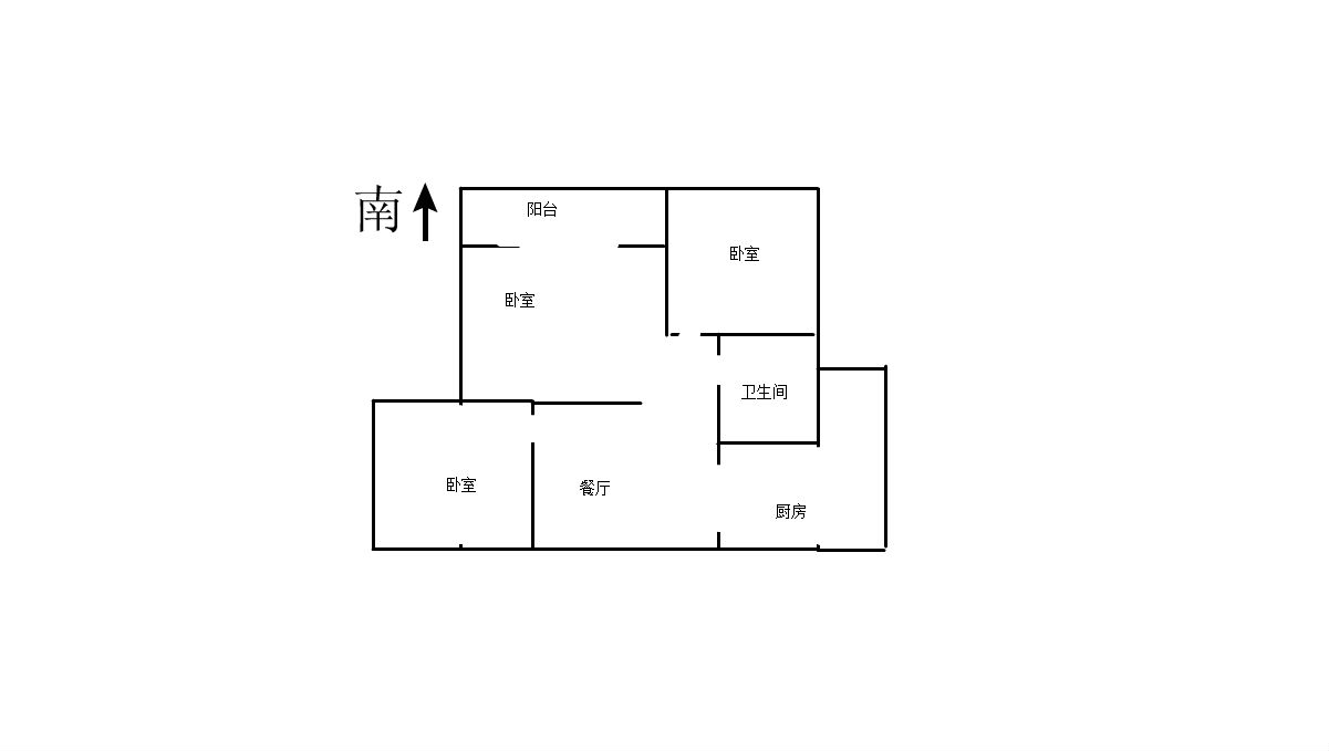 万和华府 2室2厅1卫 104m&sup2;
