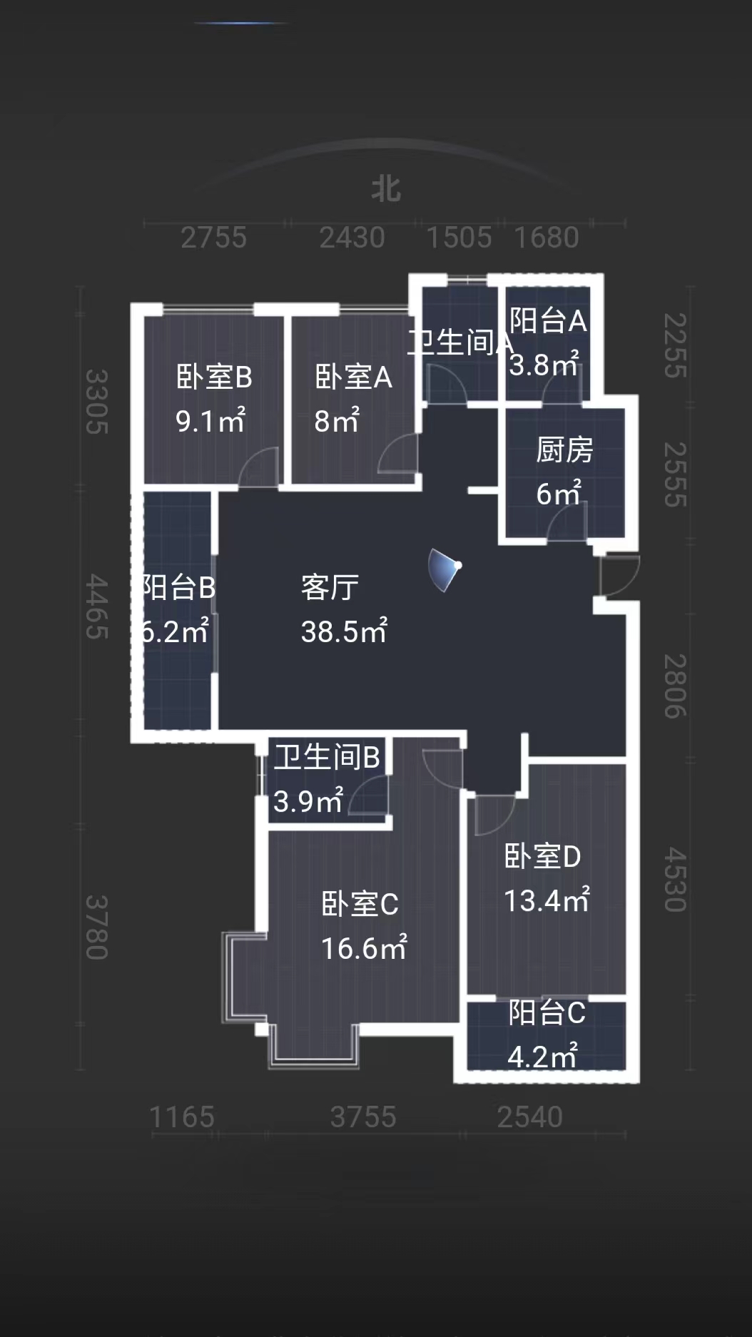 星源名苑 3室2厅2卫 130.00m&sup2;
