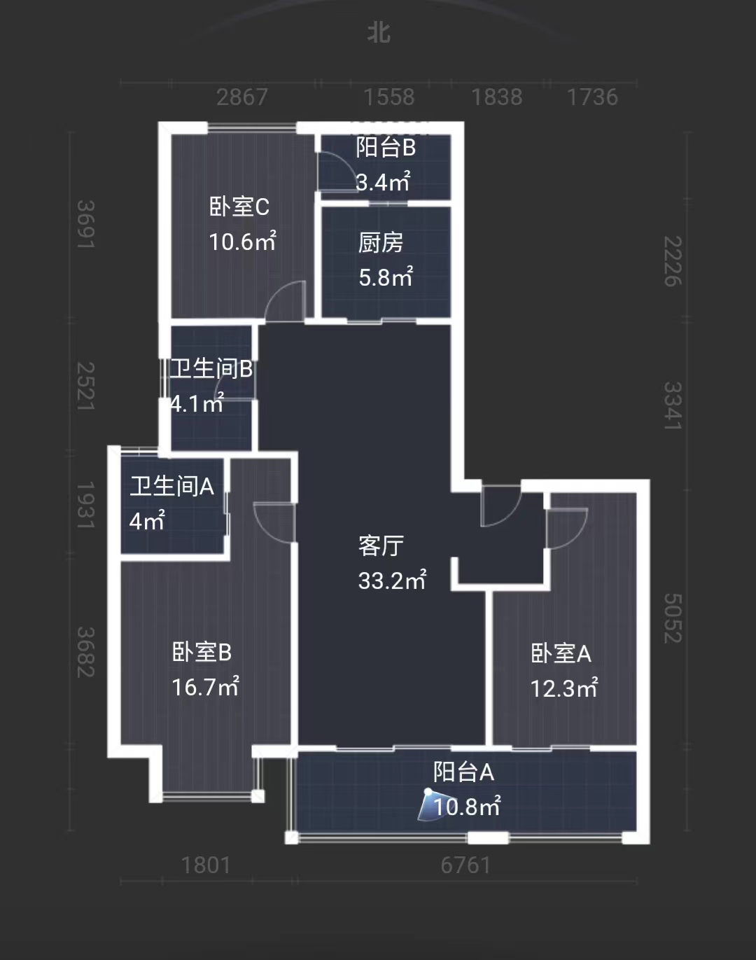 云樾河山 3室2厅2卫 123m&sup2;