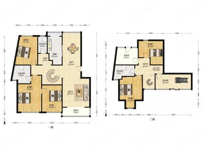 江海名苑南区 5室3厅2卫 226.42m&sup2;