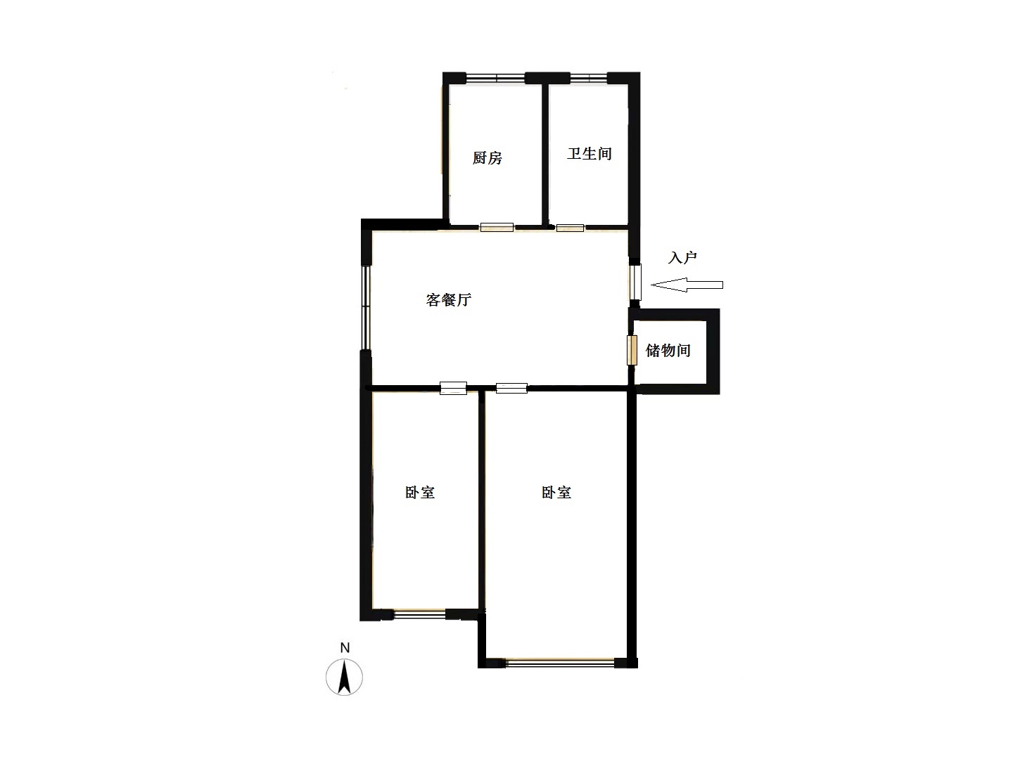 南川园新村 2室1厅1卫 62m&sup2;