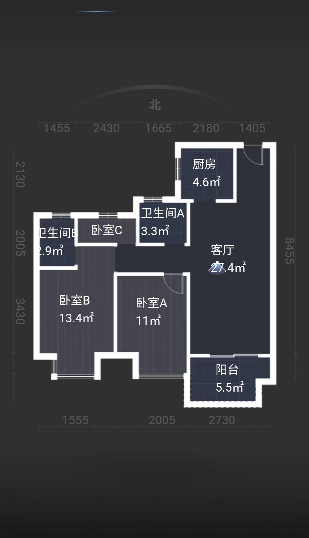 佳源都市 3室2厅2卫 98m&sup2;