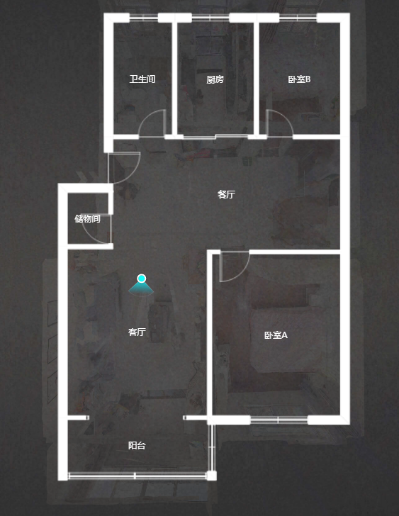 振兴花园 2室2厅1卫 90.8m&sup2;