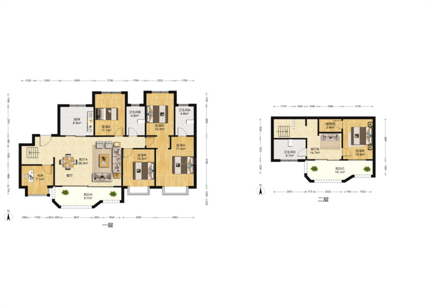 佳期漫 5室2厅2卫 200.00m&sup2;