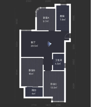 富都豪园 3室2厅2卫 119m&sup2;