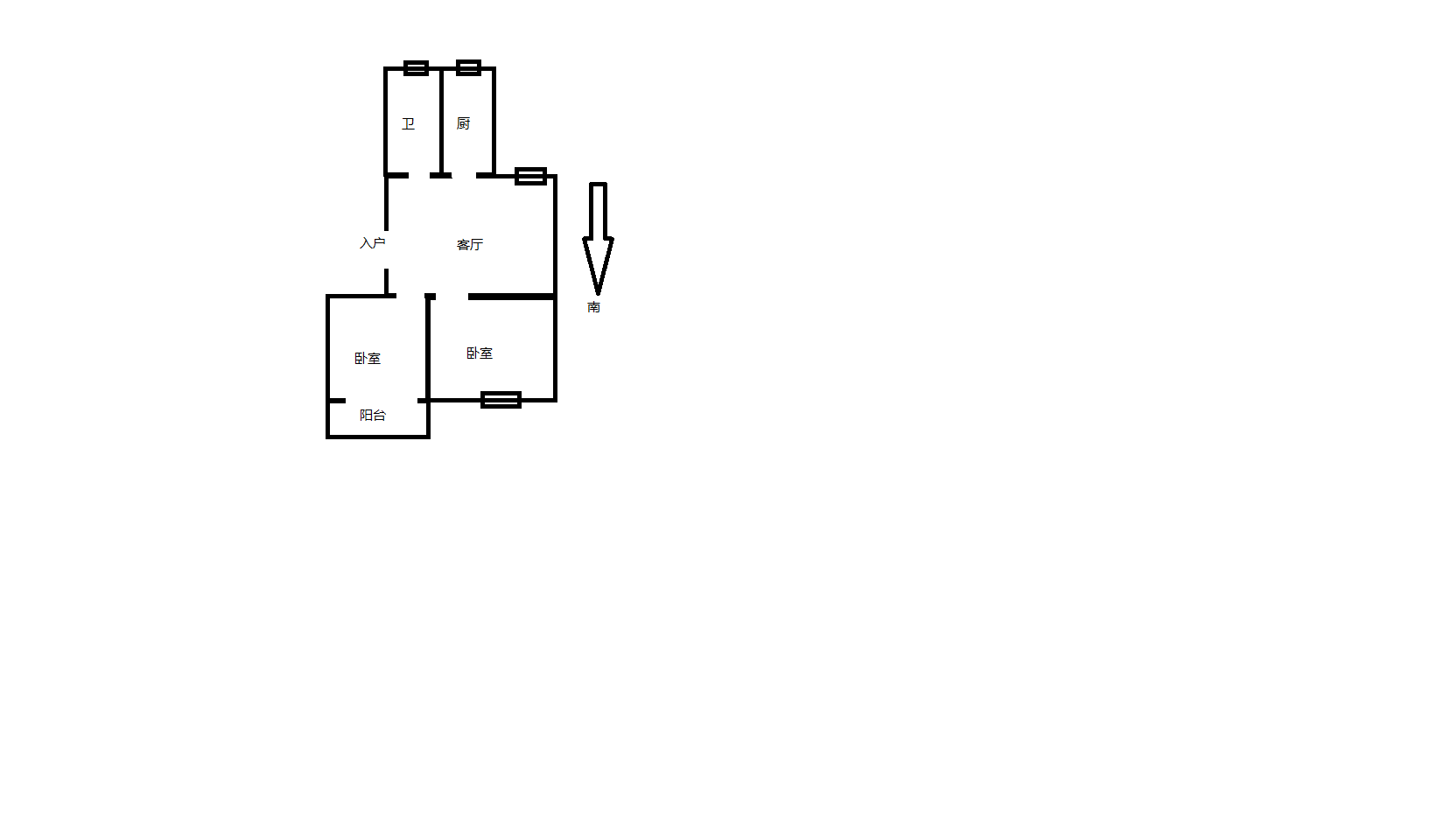 将军一园 2室1厅1卫 70.00m&sup2;