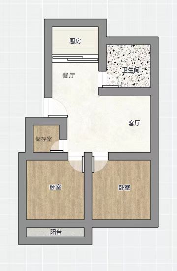 永和花苑 2室1厅1卫 90.44m&sup2;