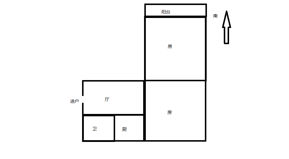 北街新村 2室1厅1卫 60.8m&sup2;