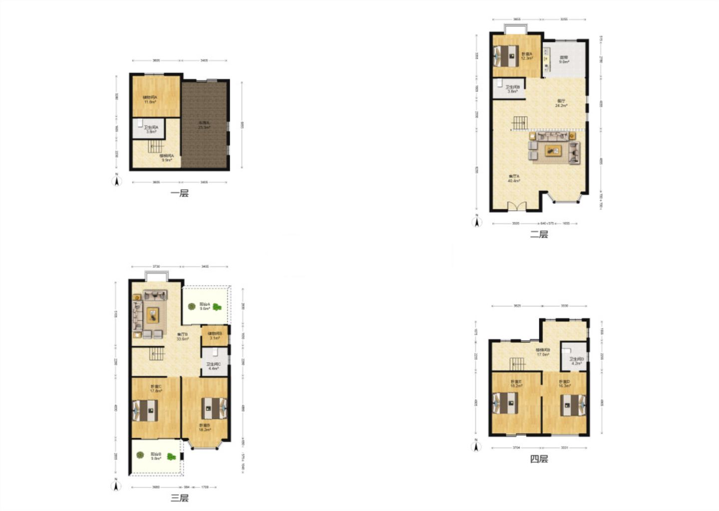 华德大唐花苑 5室3厅4卫 326.94m&sup2;