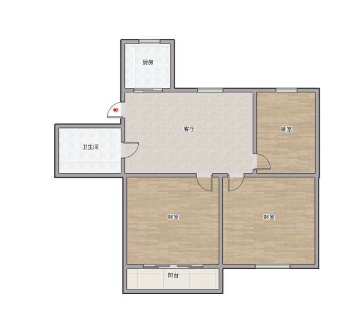 南通东苑小区 3室1厅1卫 81m&sup2;