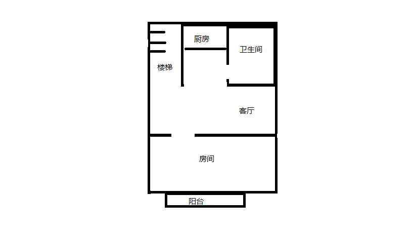 景华城 2室1厅1卫 46.00m&sup2;