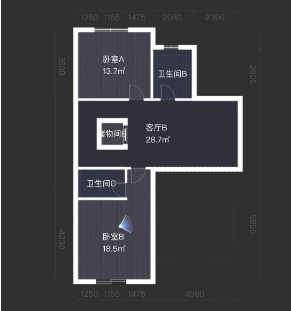 御景華庭 4室2厅2卫 385m&sup2;