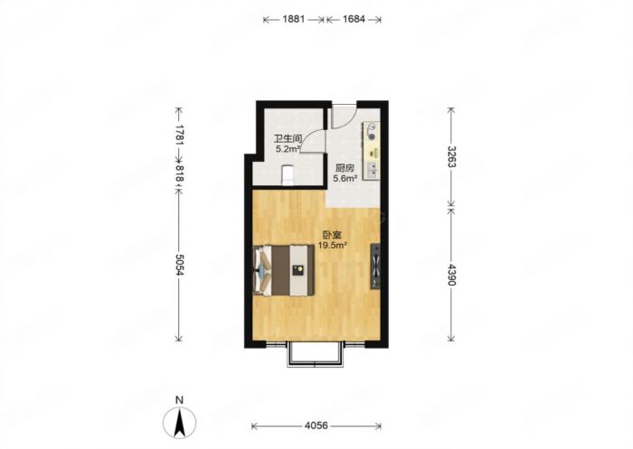 宏景大厦 1室0厅0卫 50.00m&sup2;