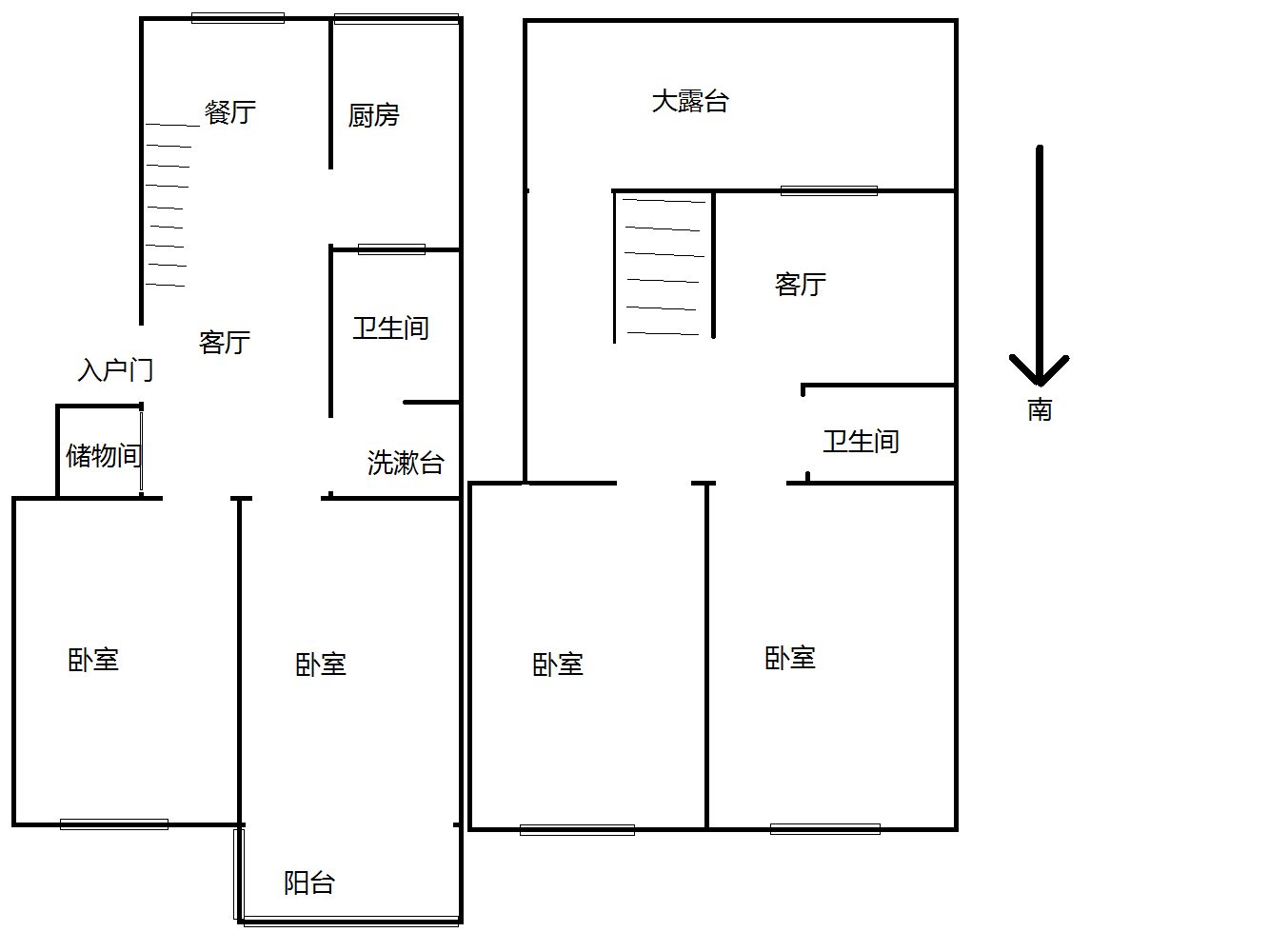 百花军宅苑 4室2厅2卫 79.88m&sup2;
