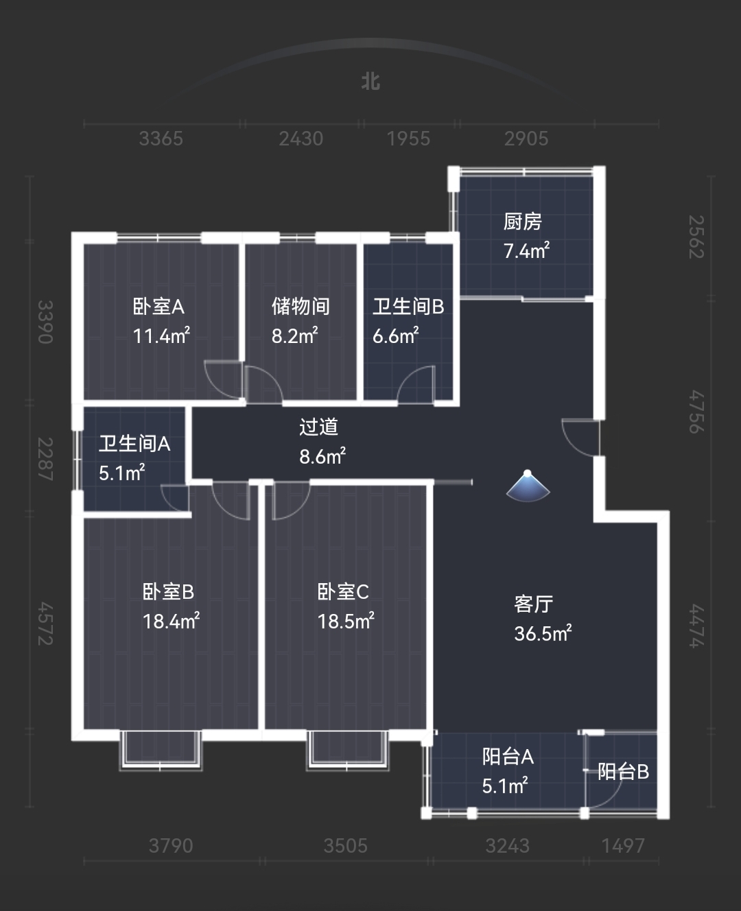 东昇花园 3室2厅2卫 149.00m²