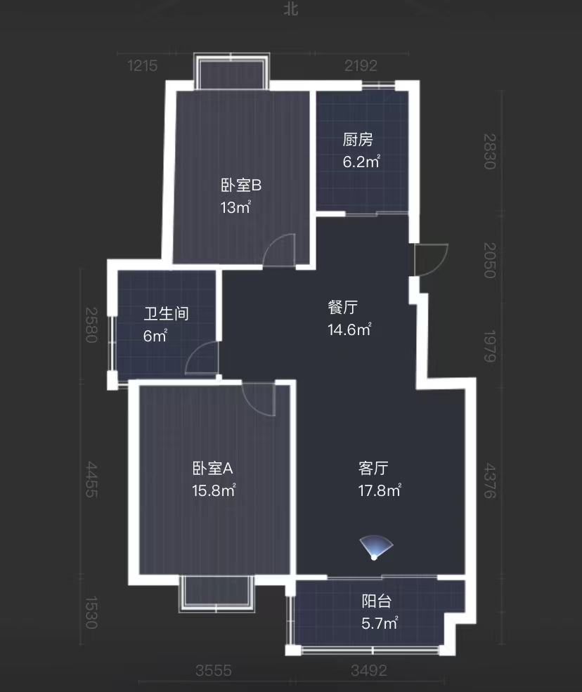 天霞苑 3室2厅1卫 96.00m&sup2;