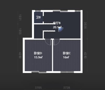 北山花苑 4室2厅2卫 152m&sup2;