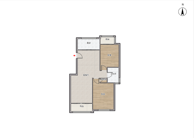 瑞景广场 2室2厅1卫 109.00m&sup2;